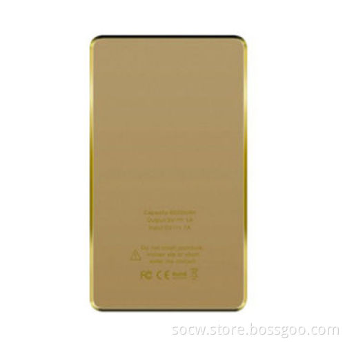 Popular 3,600mAh golden power bank with touch screen power button